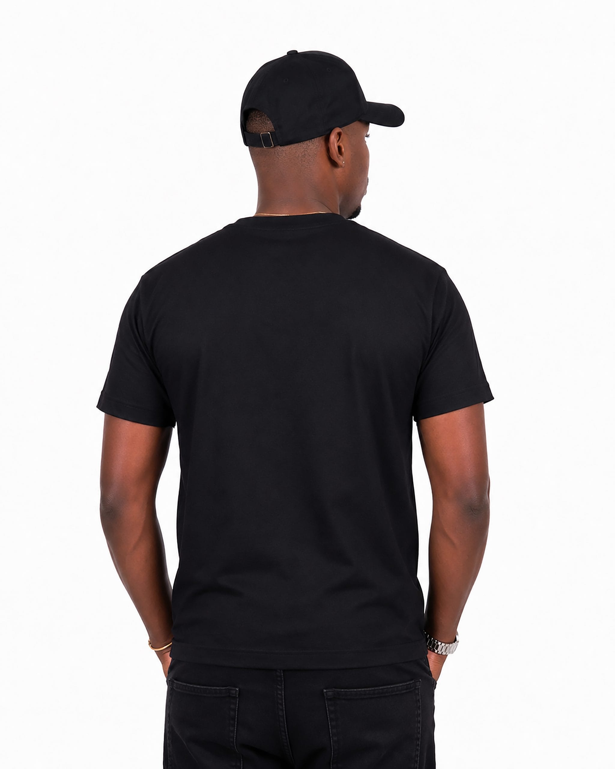 Black Classic Tshirt Black Classic Tshirt Men Back