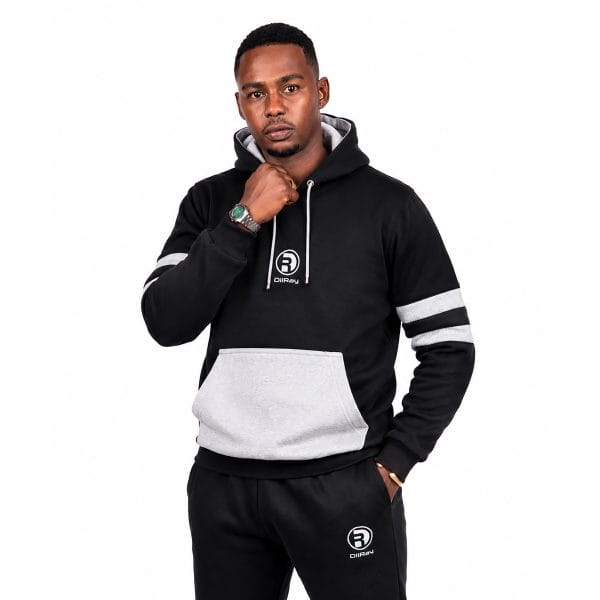 DilRay Black Grey Hoodie M