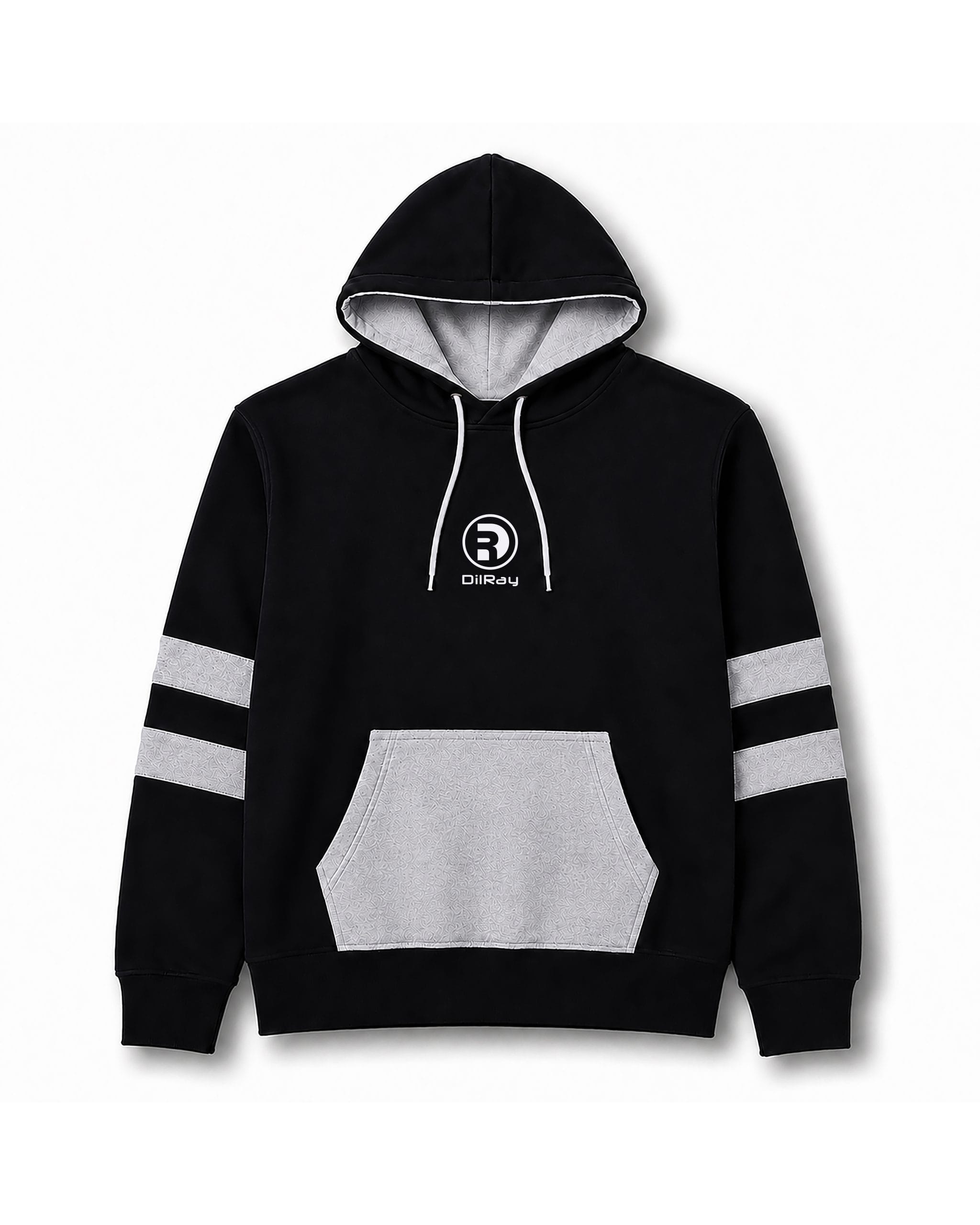 Black Grey Hoodie Black & Grey Hoodie