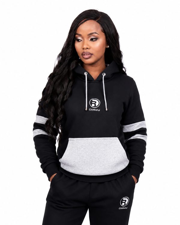 Black Grey Hoodie w