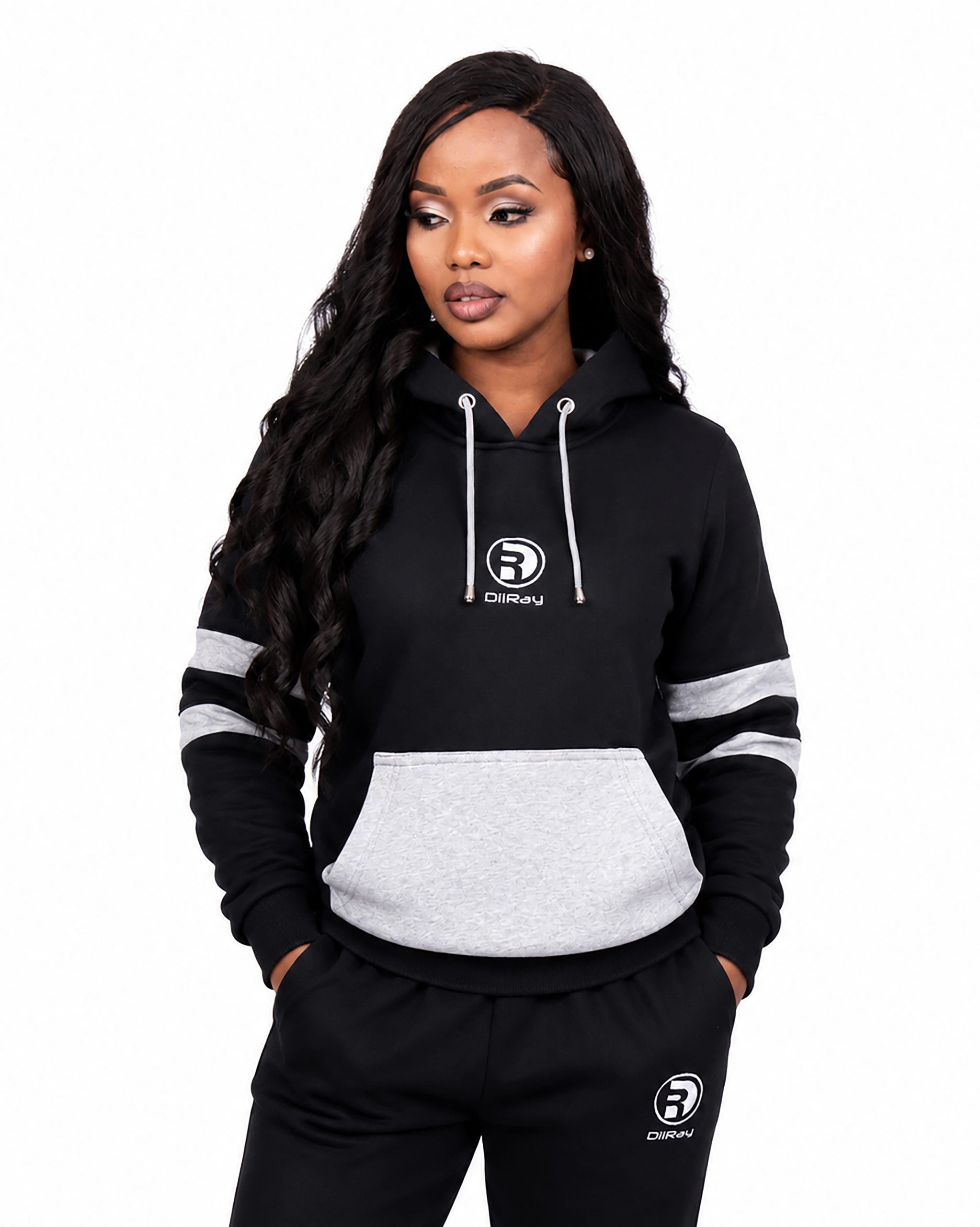 Black Grey Hoodie Black Grey Hoodie w