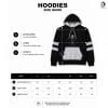 Black Grey Hoodies Size Guide