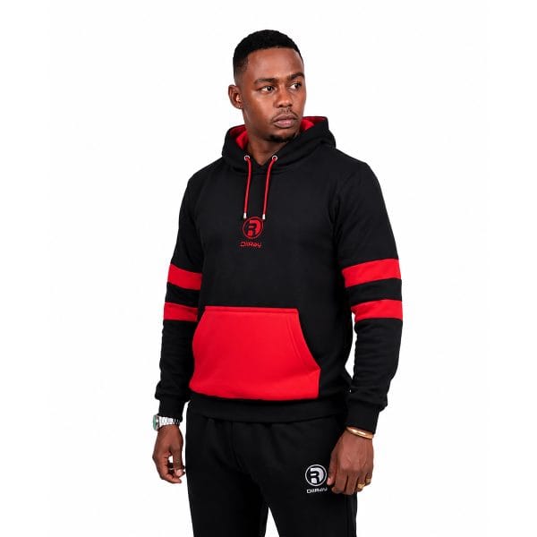 Black Red Hoodie Men