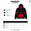 Black Red Hoodie Black Red Hoodie Size Guide