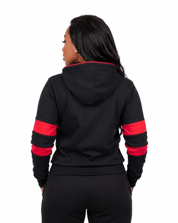 Black Red Hoodie W Back