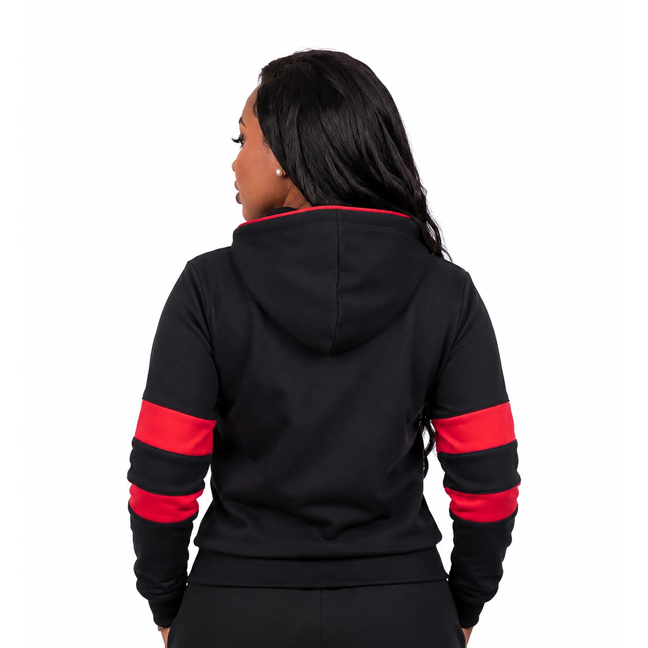 Black Red Hoodie Black Red Hoodie W B
