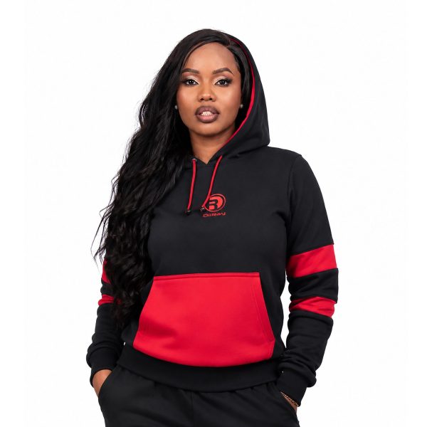 Black Red Hoodie W