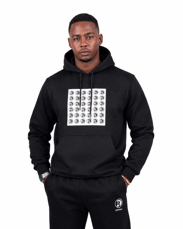 Black Square Hoodie Men