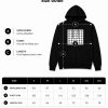 Black Square Hoodie Size Guide