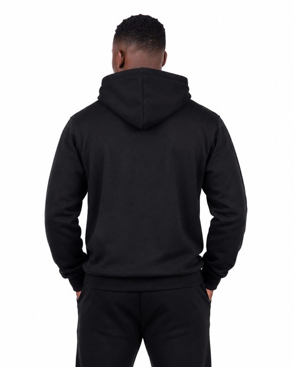 Black Striped Hoodie M Back