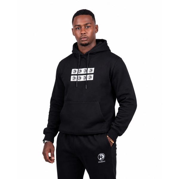 Black Striped Hoodie M