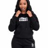 Black Striped Hoodie W