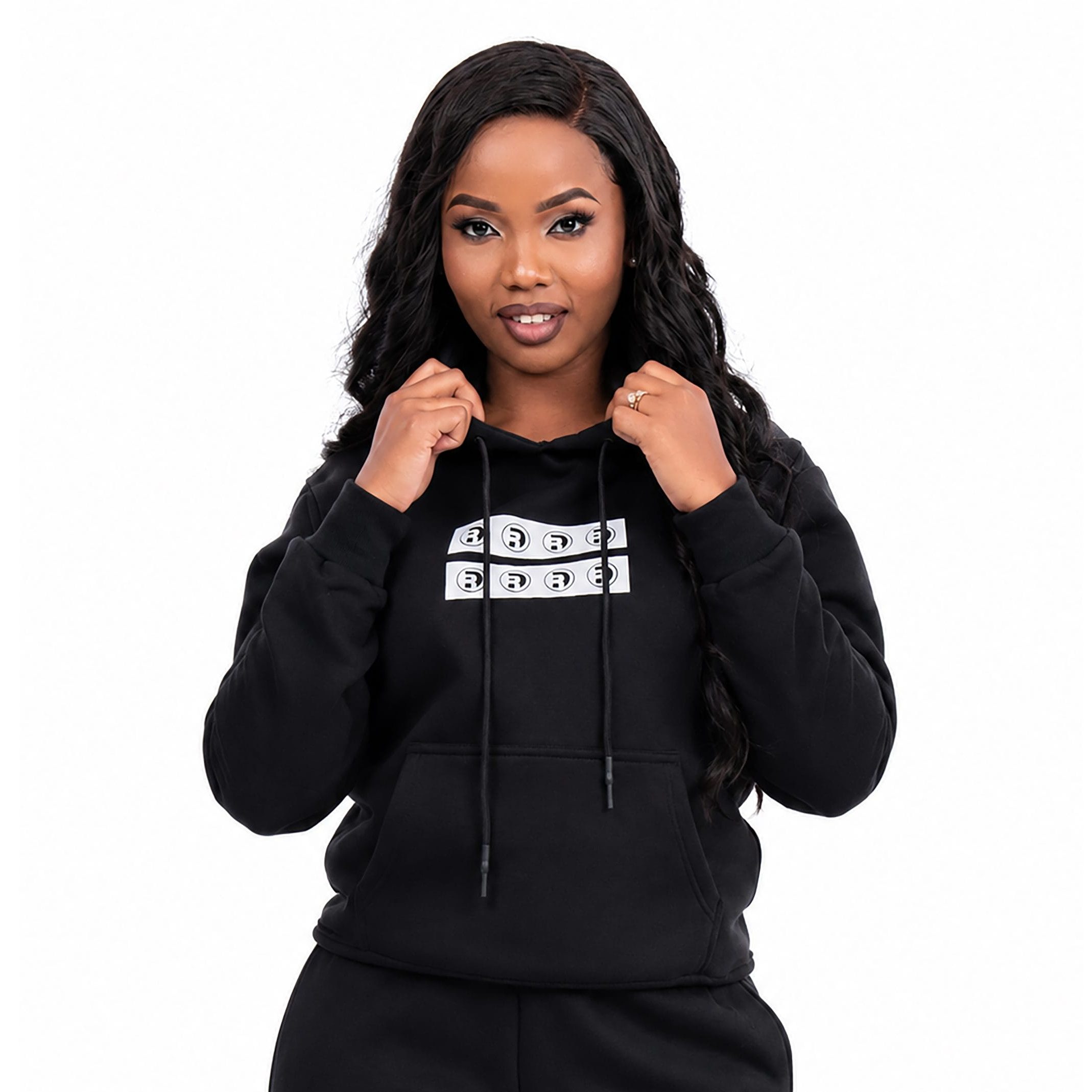 Black Striped Hoodie Black Striped Hoodie W