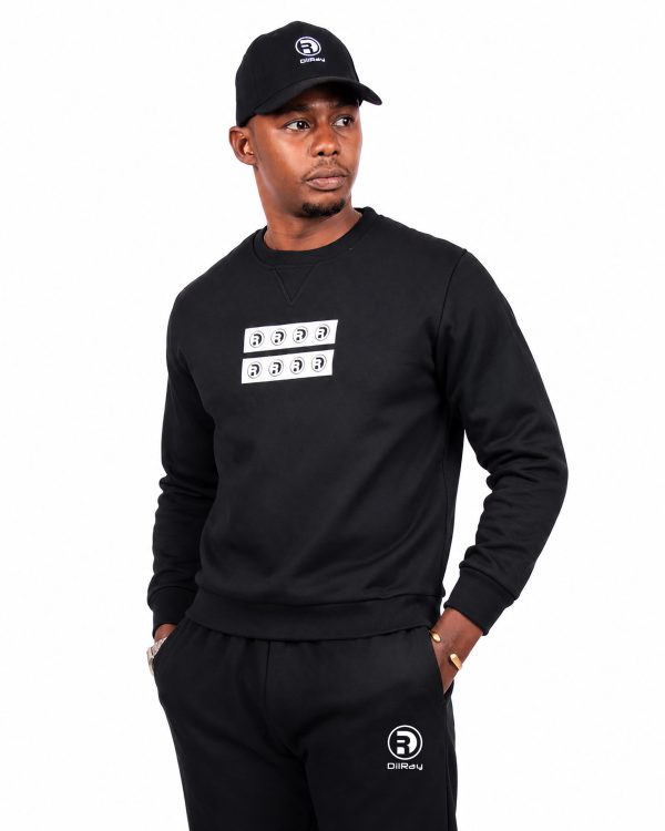 Black Striped Sweatshirt Men