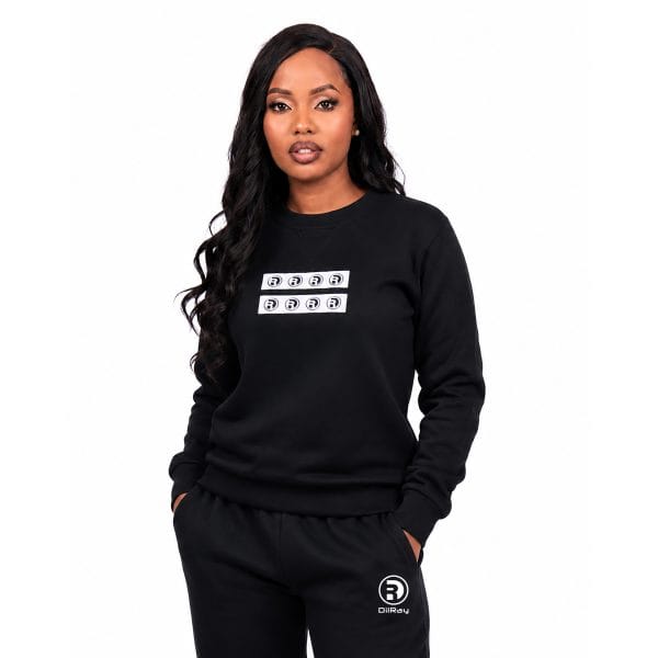 Black Striped Sweatshirt W