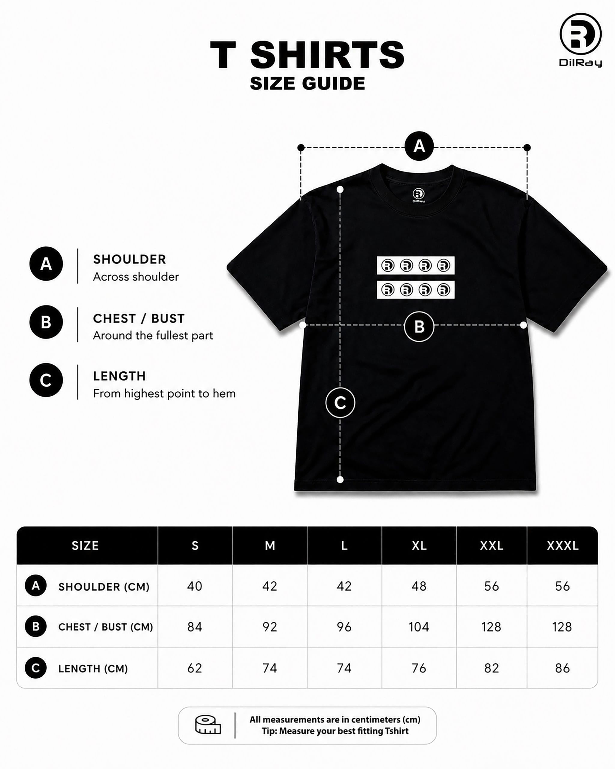 Black Striped Tshirt Black Striped Tshirt Size Guide