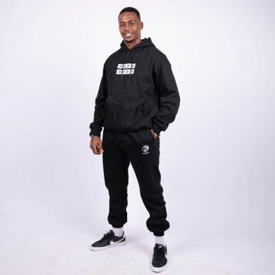 Alternative view of Black Striped Hoodie