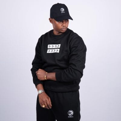 Black Striped Sweatshirt