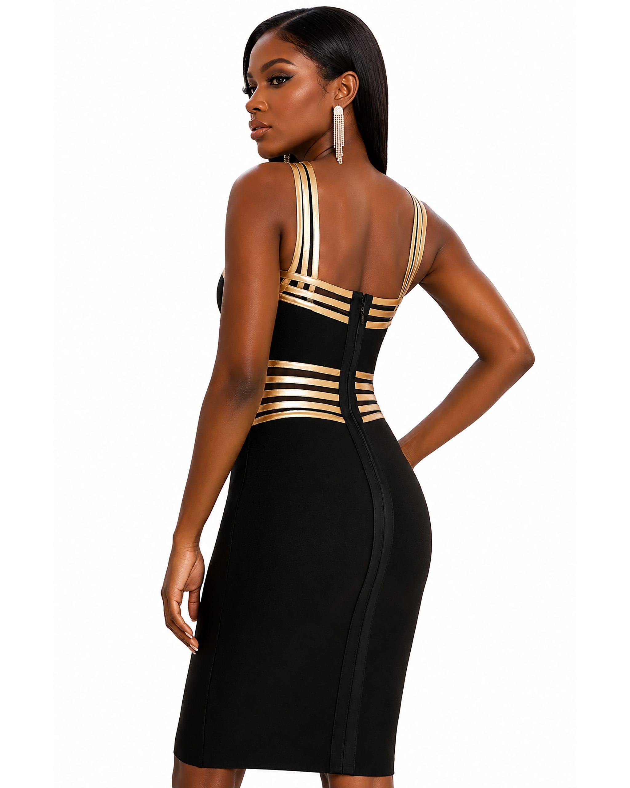 Black Bandage Dress Black Bandage Dress Back