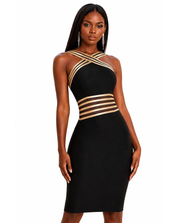 Black Bandage Dress Front
