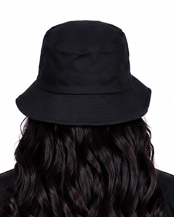 Black Bucket Hat W Back
