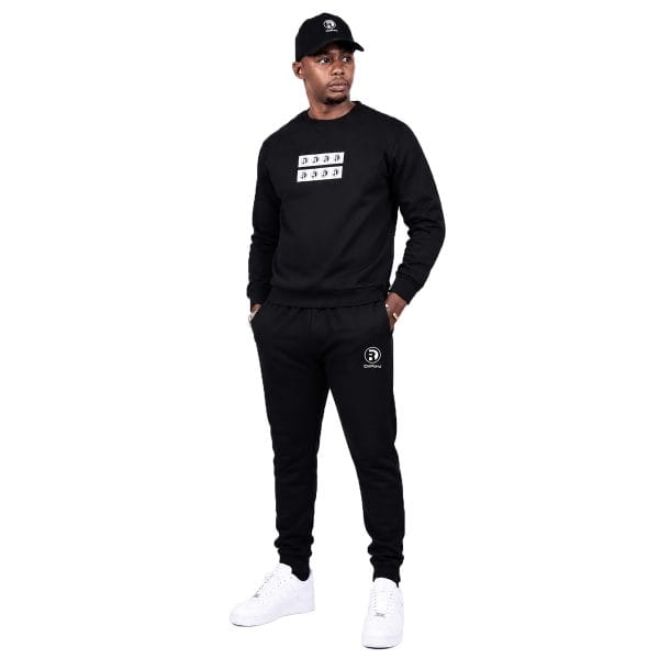 Black Striped Sweatshirt Full Set