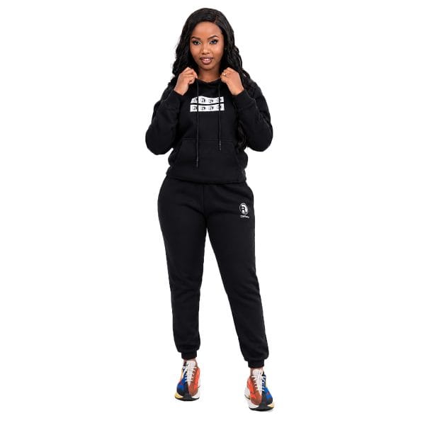 Black Striped Hoodie Full Set