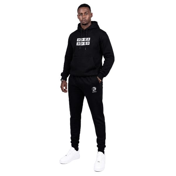 Black Striped Hoodie Full Set