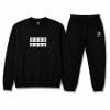 Black Striped Sweatshirt Full Set