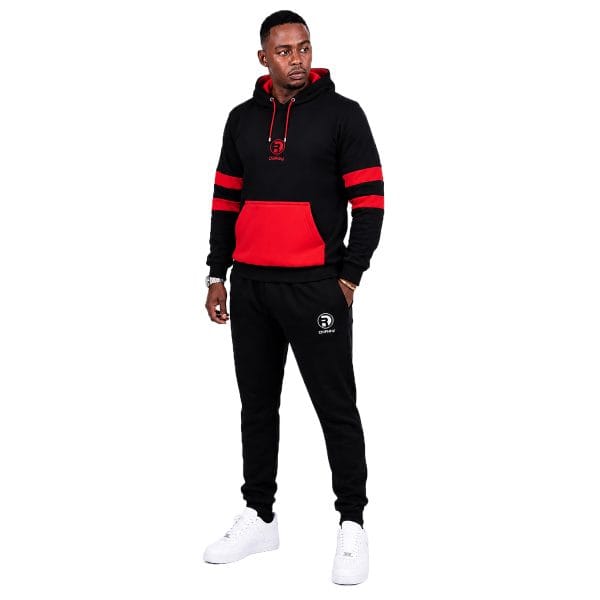 Black Red Hoodie Full Set